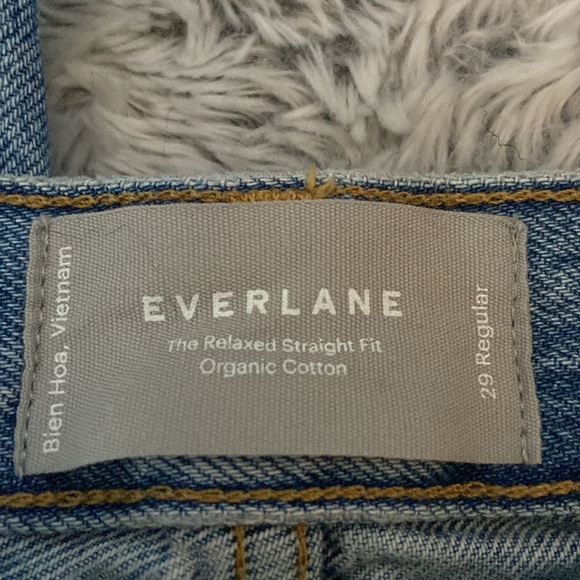 Everlane the Relaxed straight fit size 29 Regular distressed jeans buttonfly - Picture 8 of 12